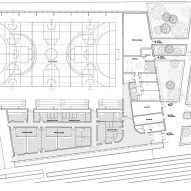 Floor plan of Marie Marvingt Gymnasium by Ateliers O-S Architectes