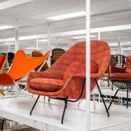 Furniture on white shelving