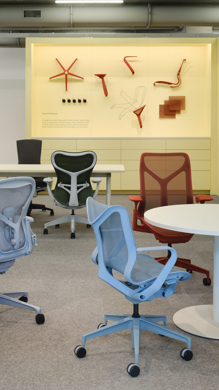 Seating lab in Herman Miller showroom