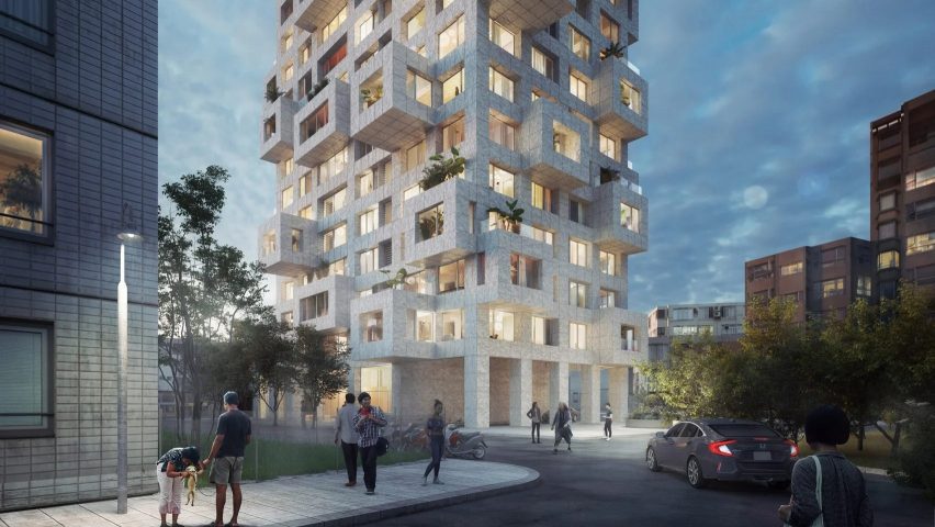 MVRDV unveils design for marble-clad skyscraper in Taipei