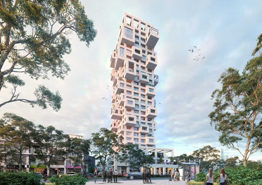 Residential high-rise tower in Taipei, Taiwan, by MVRDV