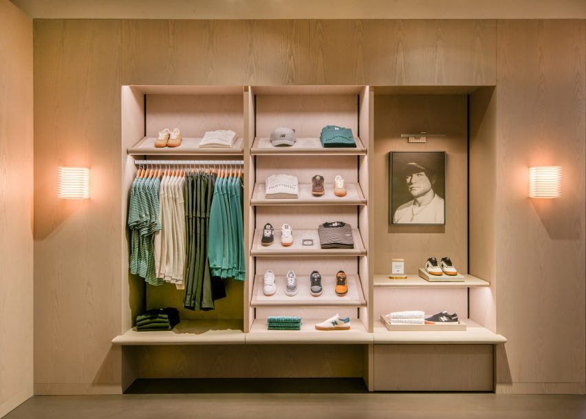Display area in London sportswear store by MAP and Universal Design Studio