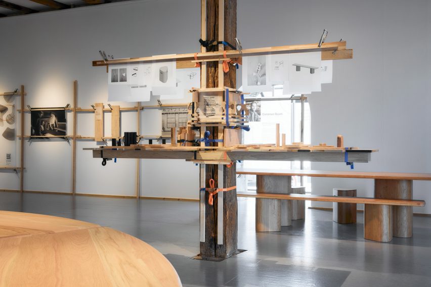 Installation made from wood offcuts by Kia Utzon-Frank