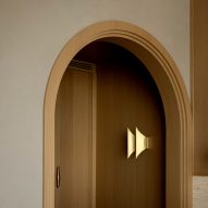 Wooden arched doorway