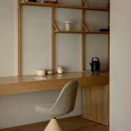 Desk area inside guest room Puro hotel