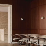 Rich wood-panelled walls