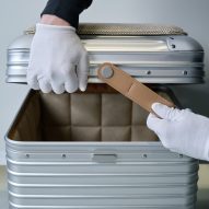 Toolbox with white gloves