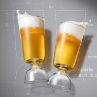 "Perfect cheers glass" by Nendo for Sapporo