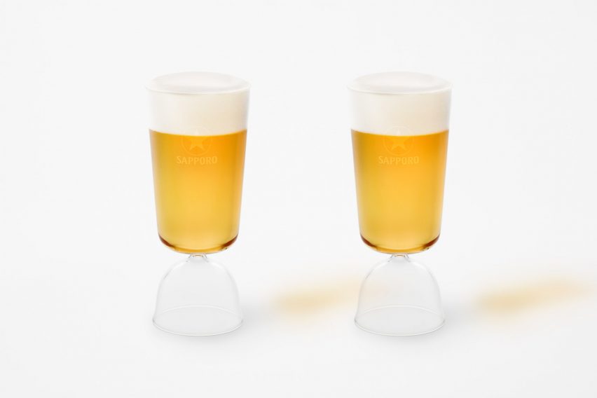 "Perfect cheers glass" by Nendo for Sapporo