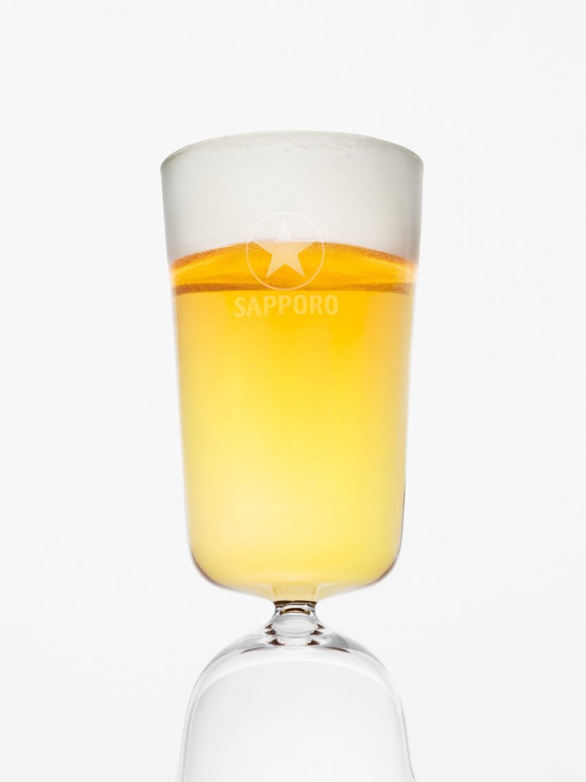 "Perfect cheers glass" by Nendo for Sapporo