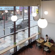 Co-working mezzanine in library