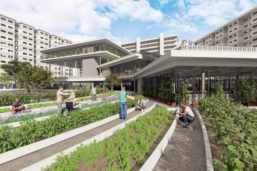Render of a wellness hub