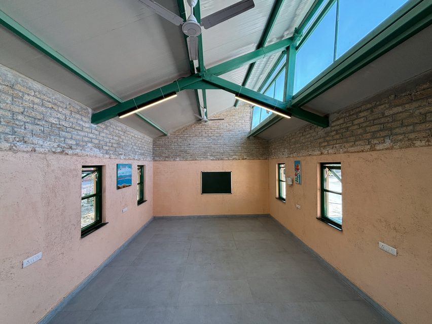 School in India made from sugarcane waste