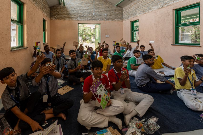 School in India made from Sugarcrete by University of East London researchers