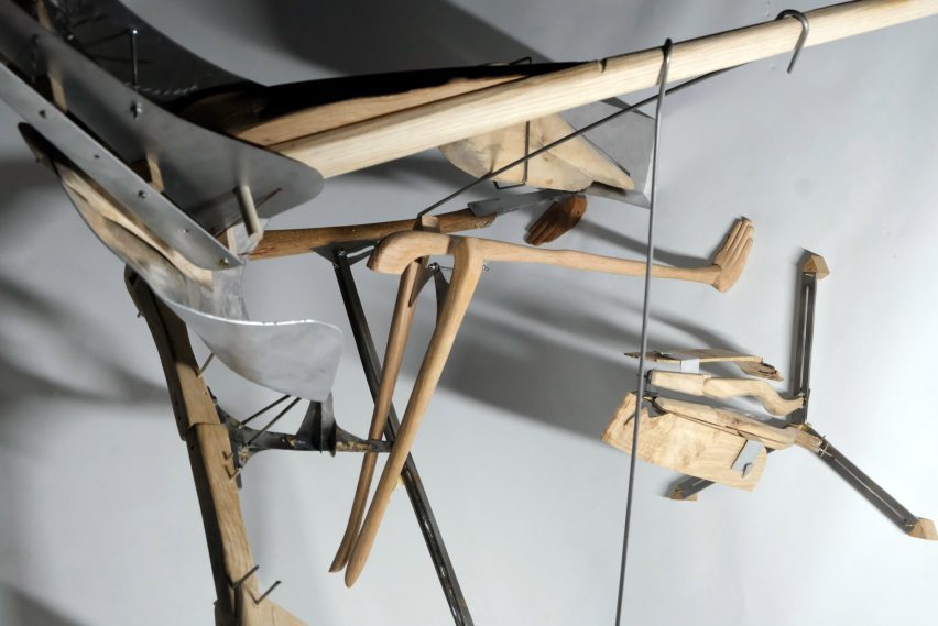a photograph of a wooden structure