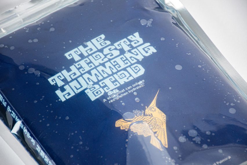 A book packaged in a zip-lock bag filled with water