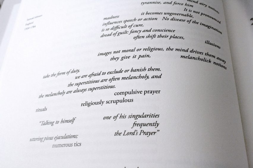 a photograph of a white book page with black text on it