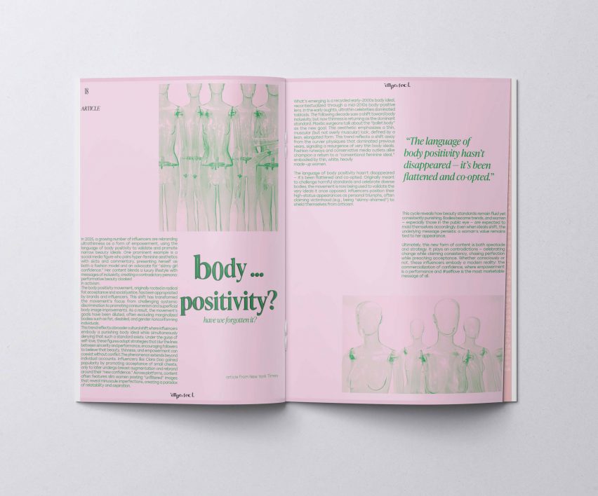 a photograph of an open book in tones of pink and green