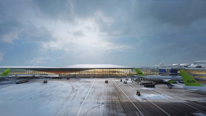 Vilnius Airport terminal by Zaha Hadid Architects