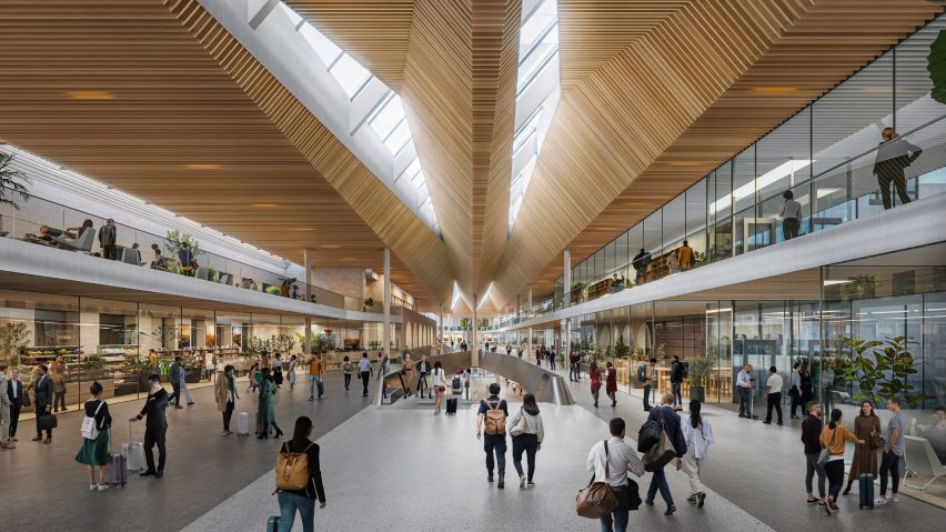 Vilnius Airport terminal by Zaha Hadid Architects