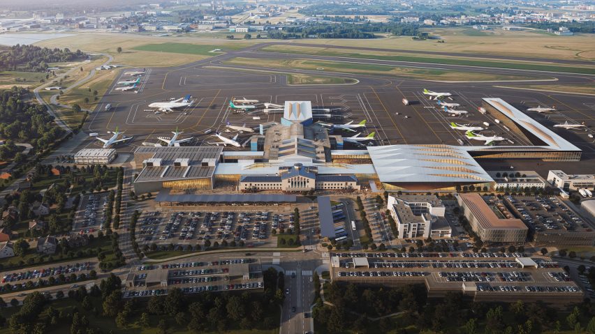 Terminal building in Lithuania by Zaha Hadid Architects
