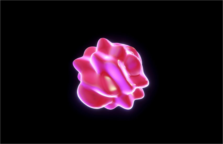 Image of a neon-coloured blob from the Your Inner Symphony project by Kinda Studios