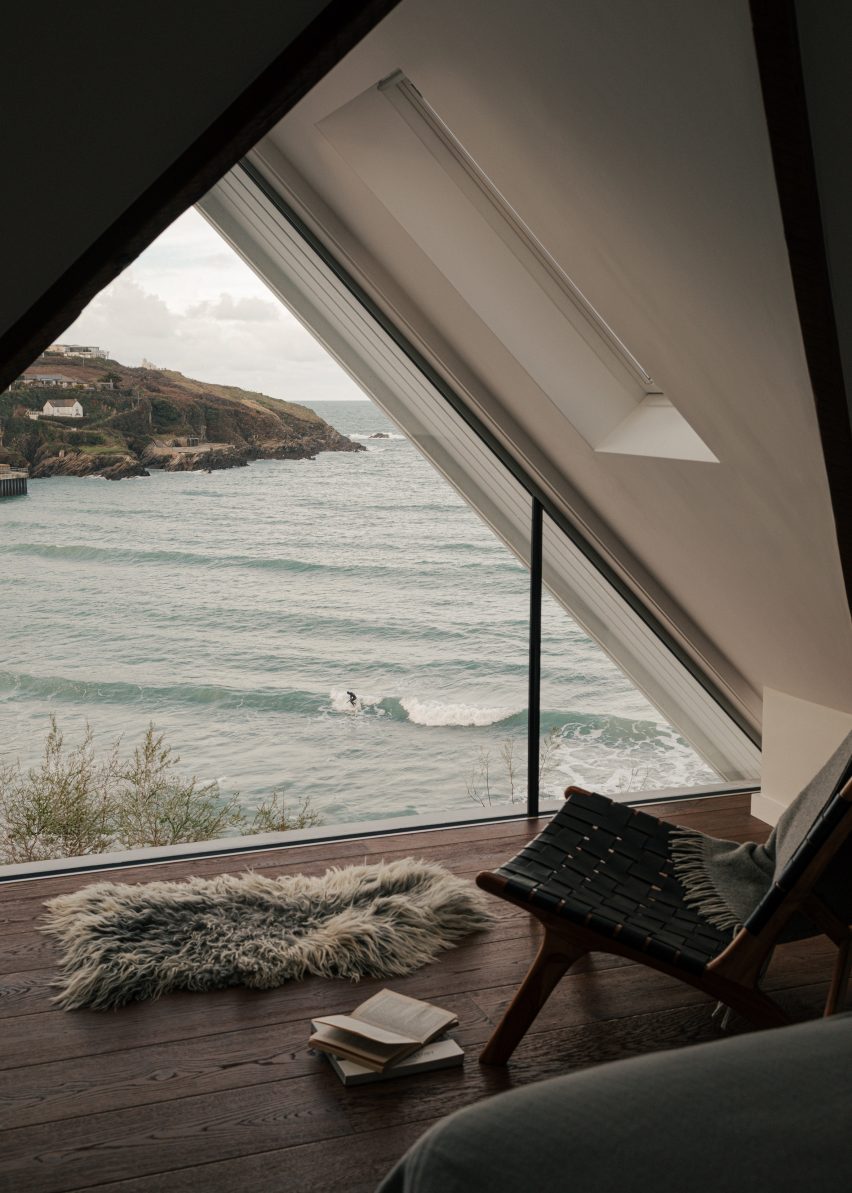 Bedroom interior within The Island by Will Gamble Architects