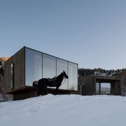 AUM Cabins amid Mountainscape in Kazakhstan by Arthur Kariev Architects