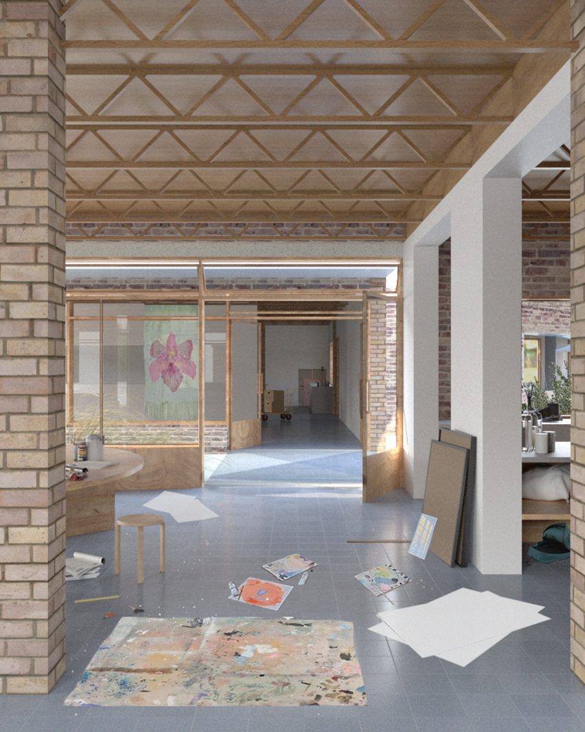 Render of an art studio