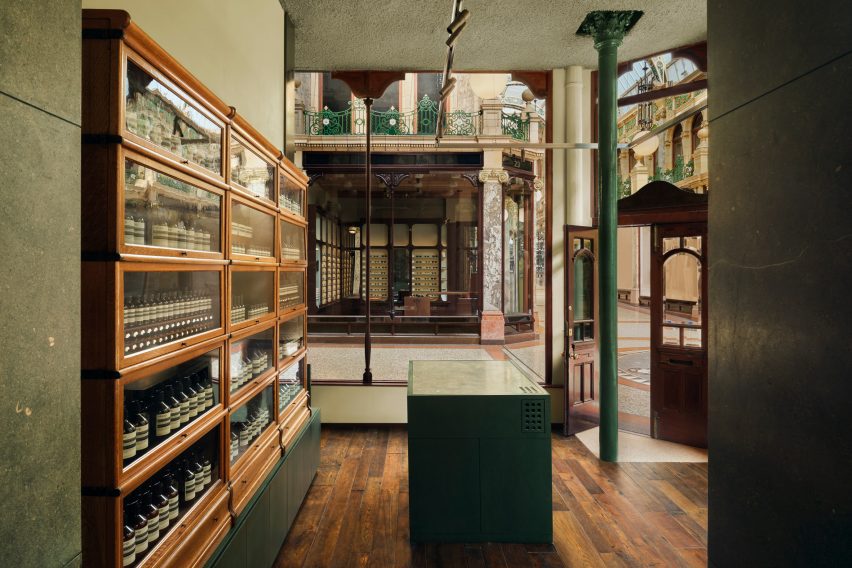 Aesop Leeds store with oak floor