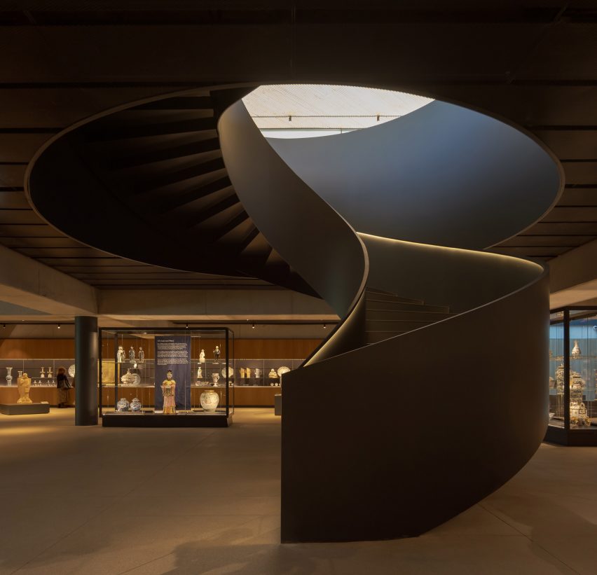 Sculptural staircase at Albuquerque Foundation
