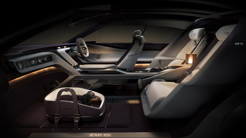 Interior of virtual car