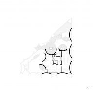 Second floor plan of vet hospital in Albania by Davide Macullo Architects