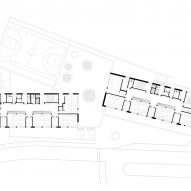 Plan of Frič Brothers Elementary School by Atelier 6