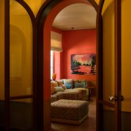 Arched entranceway in German home