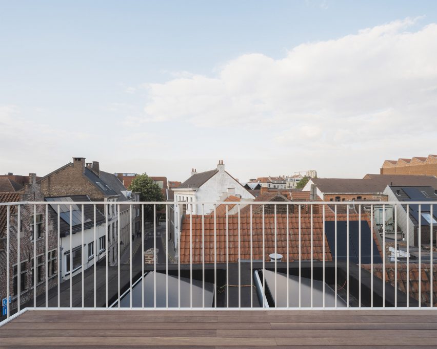 Rooftop terrace in Belgian home