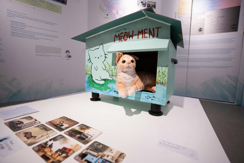 a photograph of a soft cat toy in a box