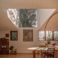 Interior with large skylight
