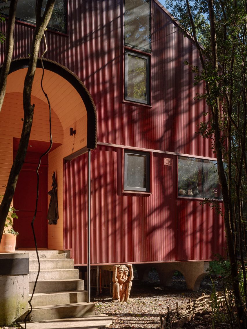 Red clad house
