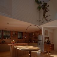 Interior with large skylight