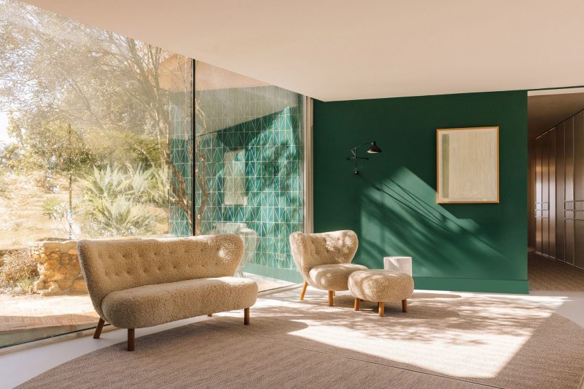 Interior view of Portuguese guesthouse by Joāo Tiago Aguiar Arquitectos