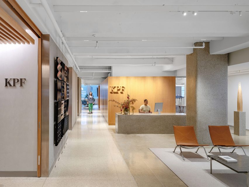 KPF New York offices reception area