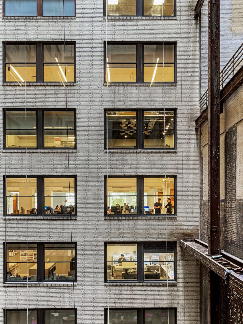 Exterior of a brick building that serves as KPF's New York offices