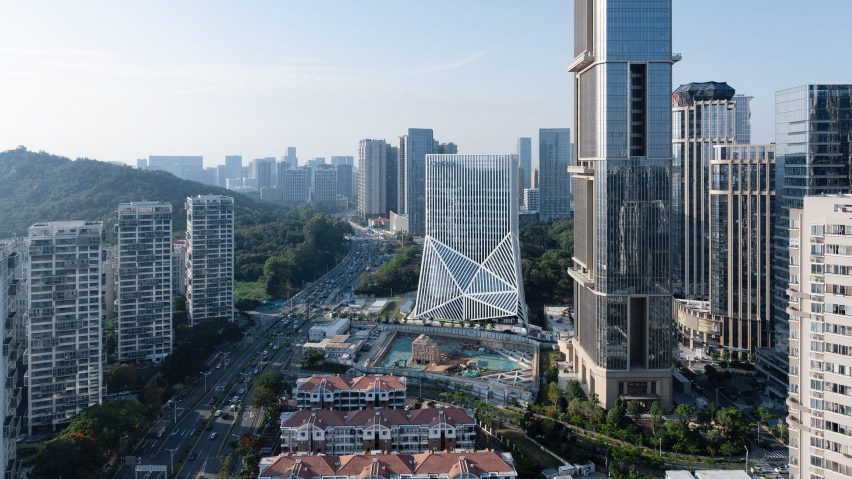 White striped office tower China