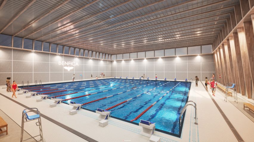 Swimming pool in SL Benfica's stadium