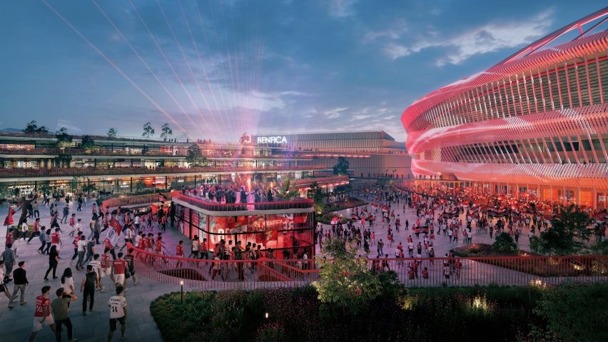 Exterior of football stadium in Lisbon