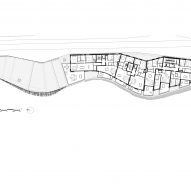 Upper floor plan of the Roelevard development in Roeselare, Belgium, by Snøhetta and B2Ai