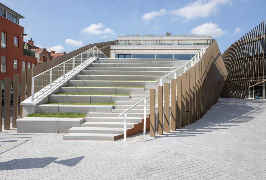 Stepped outdoor seating in Belgium