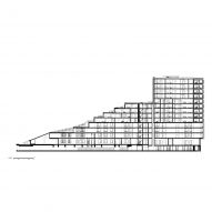 Section of the Roelevard development in Roeselare, Belgium, by Snøhetta and B2Ai