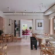 Main seating hall inside Six Coffee Wine by Naaw Studio